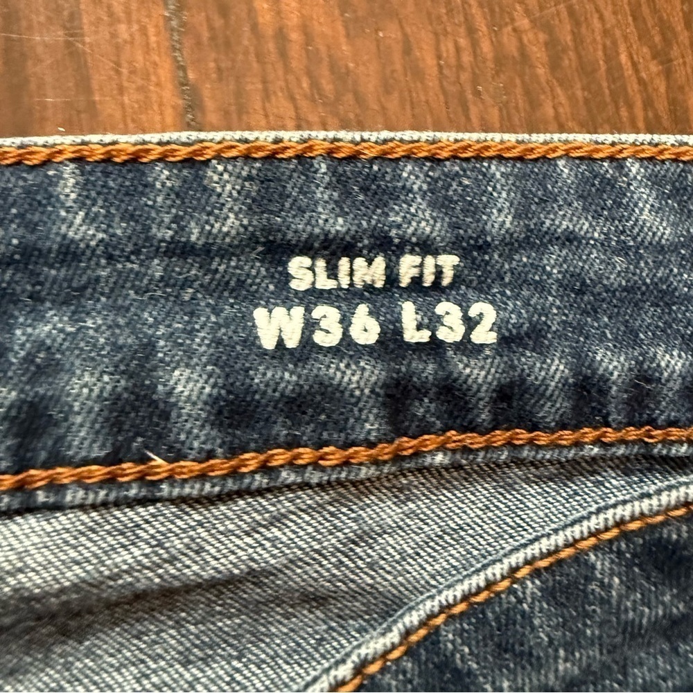 Men’s MBX Classic Slim Fit Blue Denim Jeans size 36/32 - Picture 6 of 7